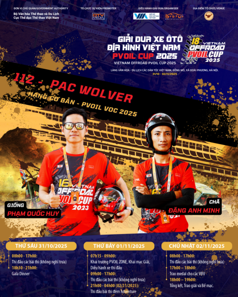 Kết quả ngày thi đấu cuối cùng, 02/11/2025 PVOil VOC 2025