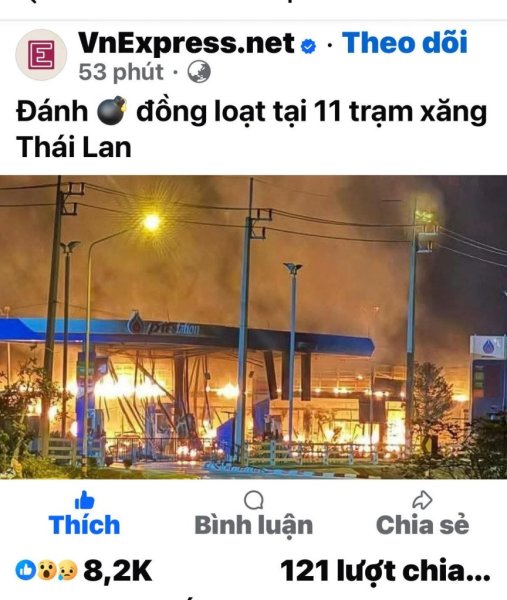 Thái Lan: Đánh bom 11 cây xăng