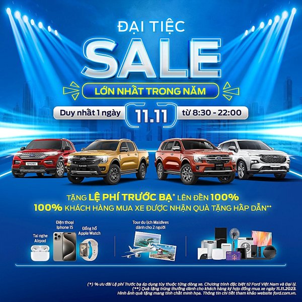 Ô tô cũng đại tiệc sale như bán hàng online, đua nhau tặng trước bạ cho khách