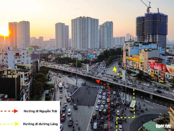Xén vỉa hè, gầm cầu mở thêm đường - tổ chức lại giao thông Ngã Tư Sở