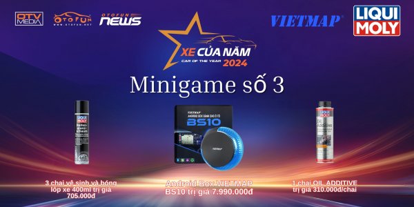 [Minigame số 3] Đâu là "Xe của năm 2024"? Quà tặng Android Box Vietmap