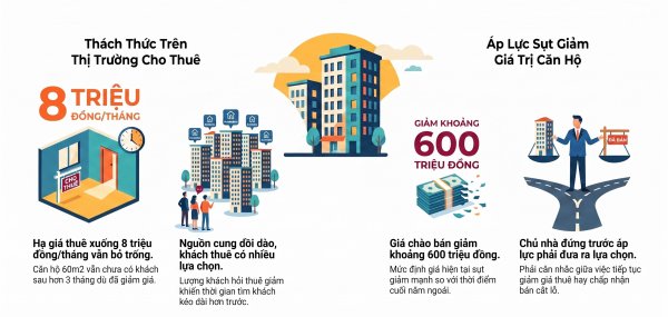 Căn hộ cho thuê ế khách, bán thì giá giảm