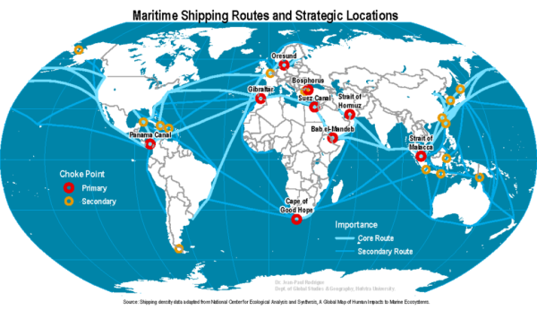 Những tuyến hàng hải yết hầu của thế giới