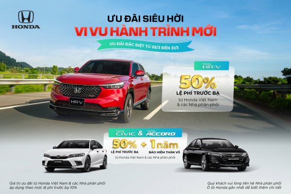 Cơ hội cuối sở hữu CR-V L/G và City VIN2023 ưu đãi trong tháng 3