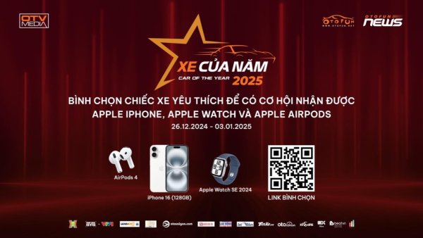 Bình chọn Xe của năm để trúng iPhone 16 nhanh gọn