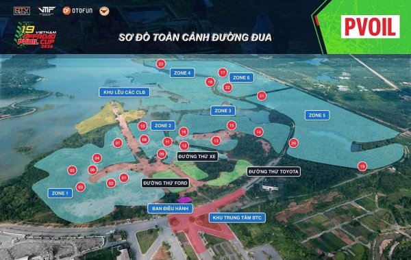 Đường thi giải đua xe ô tô địa hình Việt Nam VĐQG PVOIL VOC 2026