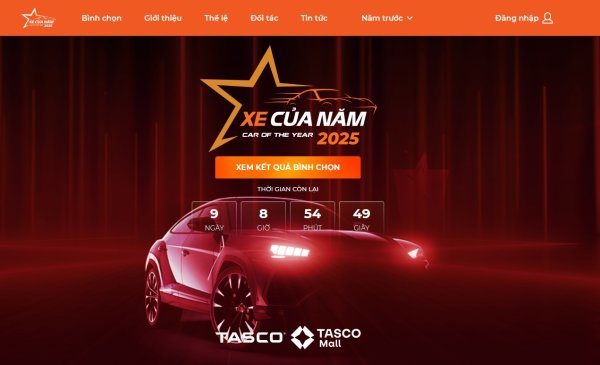 Xe Của Năm 2025 chính thức mở cổng bình chọn