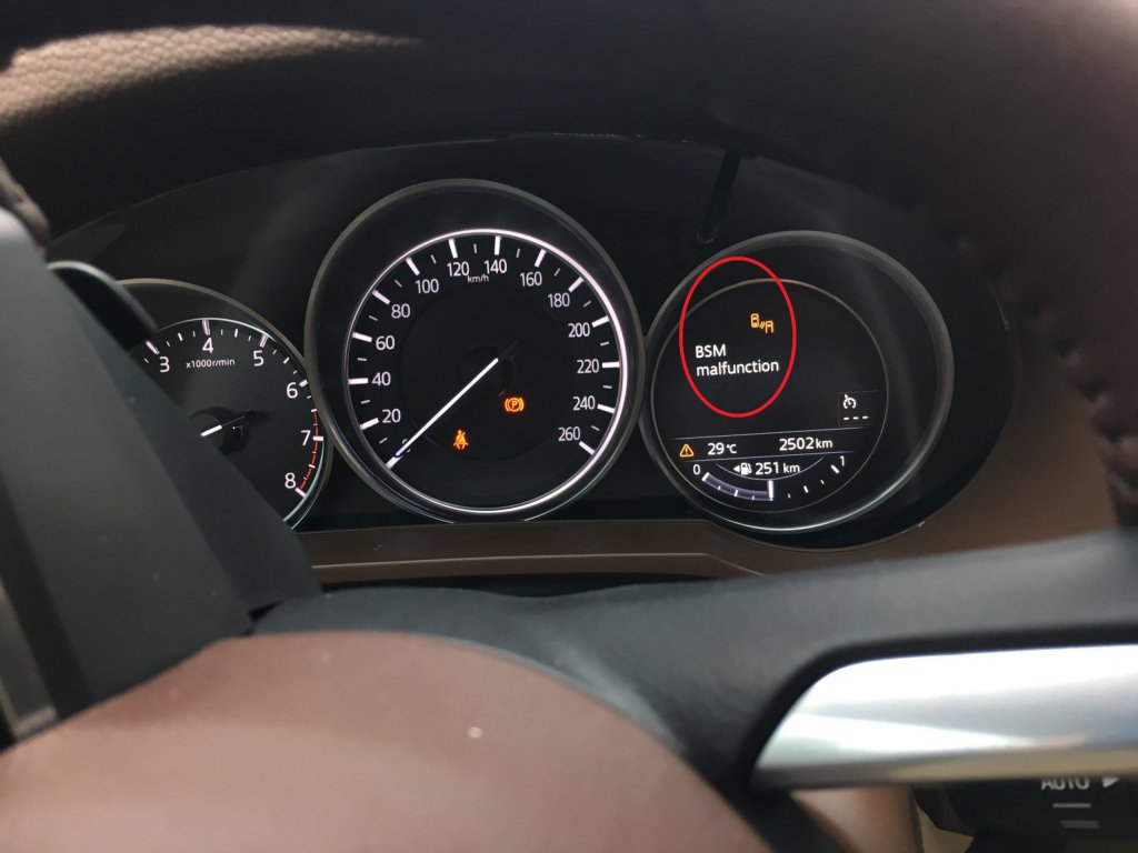 Cảnh báo điểm mù Mazda CX5 tích hợp trên gương - Phát Huy Auto
