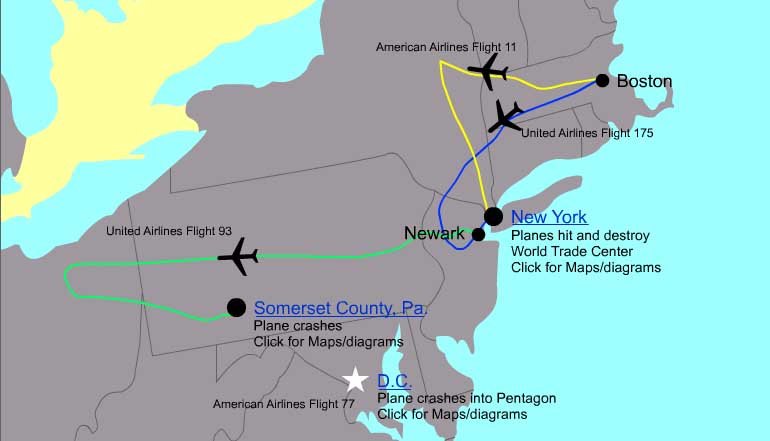 Рейс 11. Рейс 11 American Airlines. Карта полетов 11 сентября 2001. Маршруты самолетов 11 сентября. Рейсы самолетов 11 сентября 2001 карта.