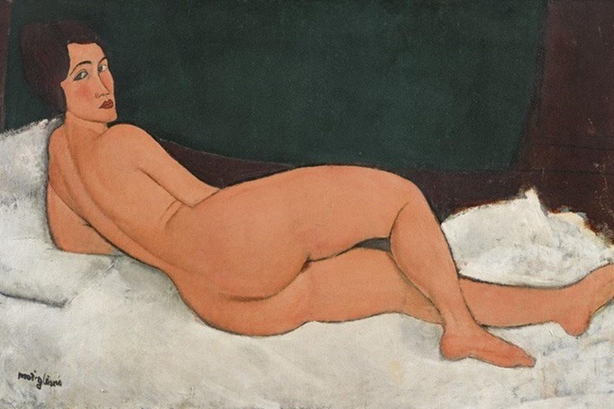Bức tranh Nu couché (Khỏa thân nằm nghiêng) của họa sĩ Amedeo Modigliani.jpg