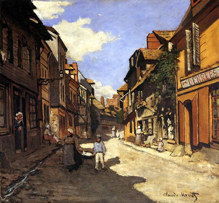 honfleur_street_tranh_claude Monet.jpg