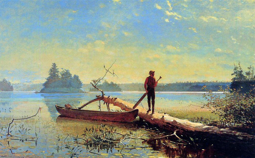 0 tnt Winslow Homer (American artist, 1836-1910)  An Adirondack Lake.jpg