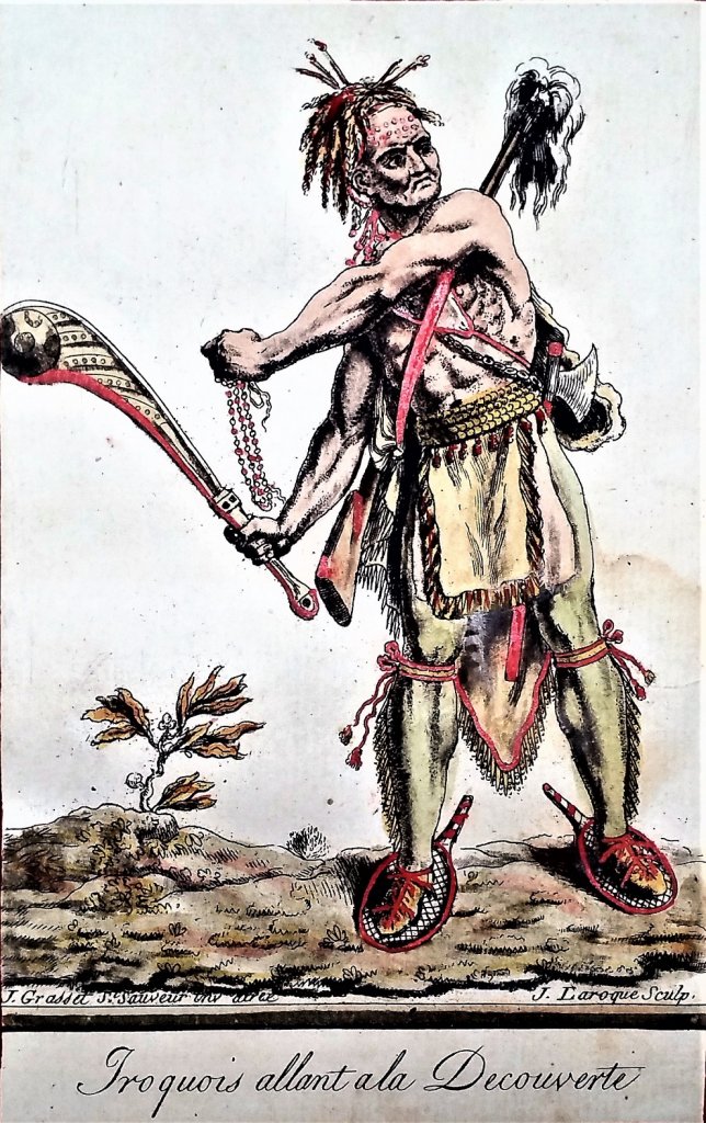 Iroquois WarrioEncyclopedie Des Voyages, Contenant l'Abrege Historique Des Moeurs, Usages, Hab...jpg