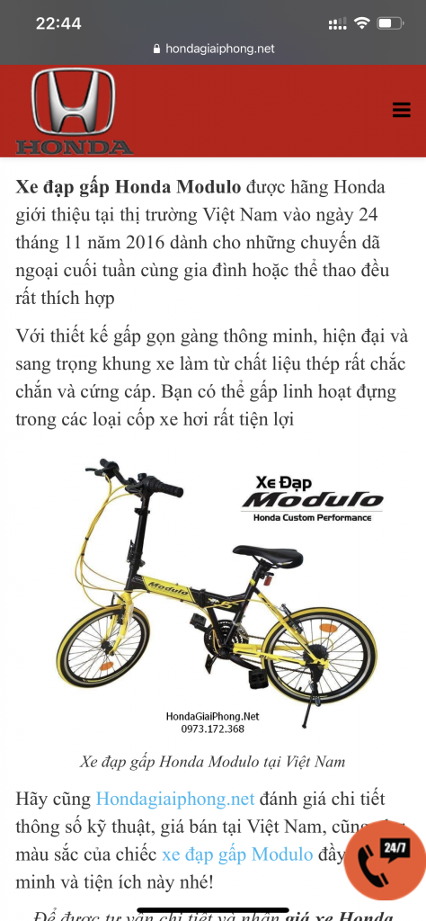 Mua xe đạp Modulo chính hãng và Cách gấp gọn siêu nhanh tại Honda ô tô Gòn  Quận 7  YouTube