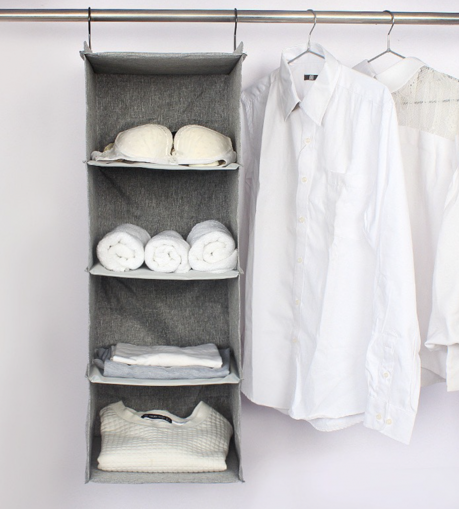 Túi vải treo tủ quần áo tiện lợi vải Oxfort 300D MA House MT4T-Grey2.png