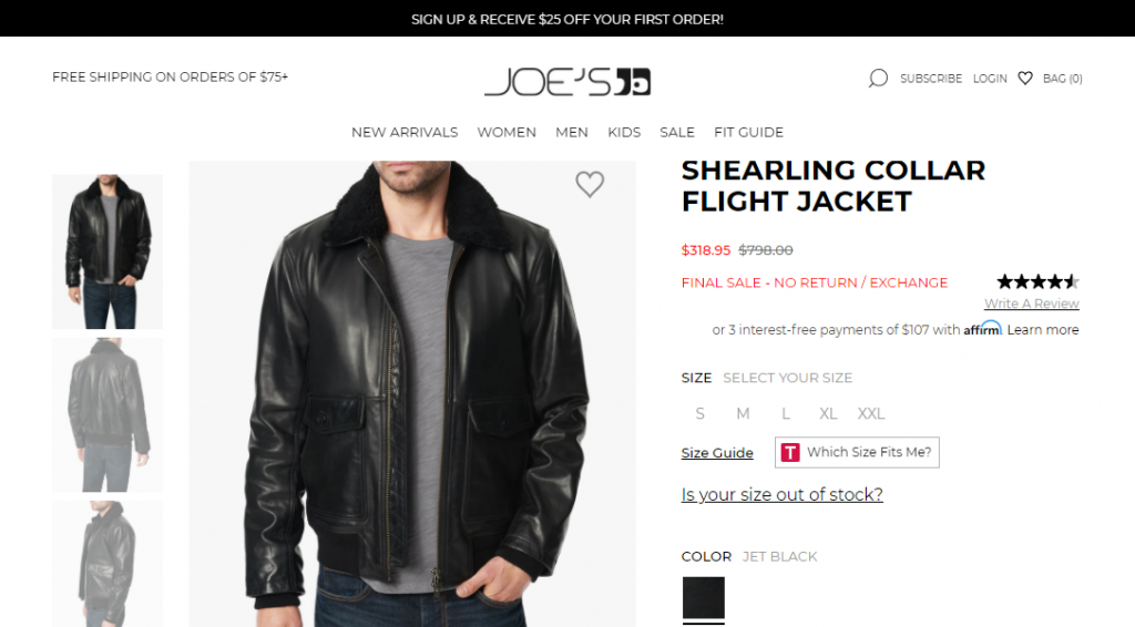 Joes Jeans SHEARLING COLLAR FLIGHT JACKET.png