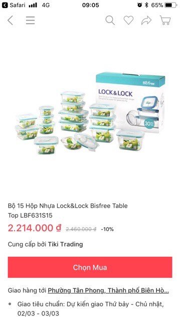 Bộ 15 hộp nhựa đựng thực phẩm Tritan Bisfree Table Top LocknLock LBF631S153.jpeg