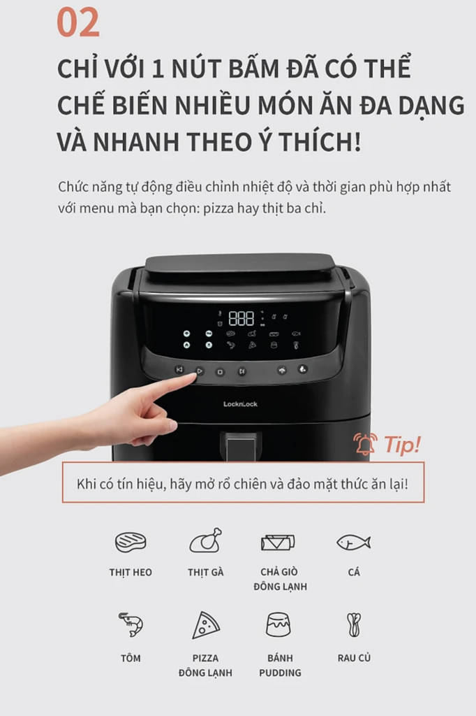 Nồi chiên không dầu có chức năng hấp 7L LocknLock EJF881  2.png