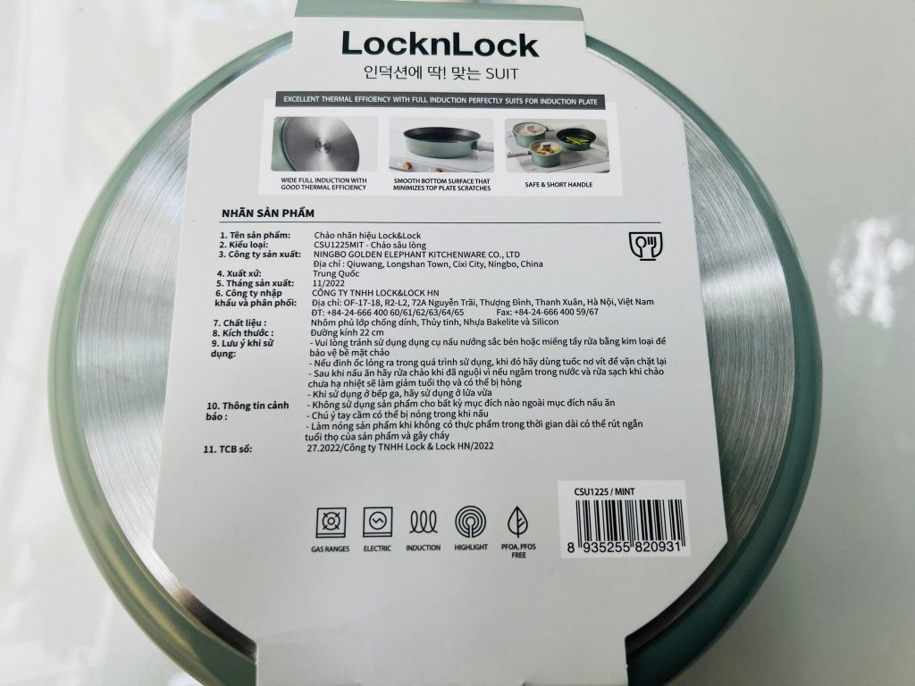 Chảo sâu lòng SUIT nguyên tấm phủ sứ chống dính 22cm LocknLock CSU1225MINT9.jpeg
