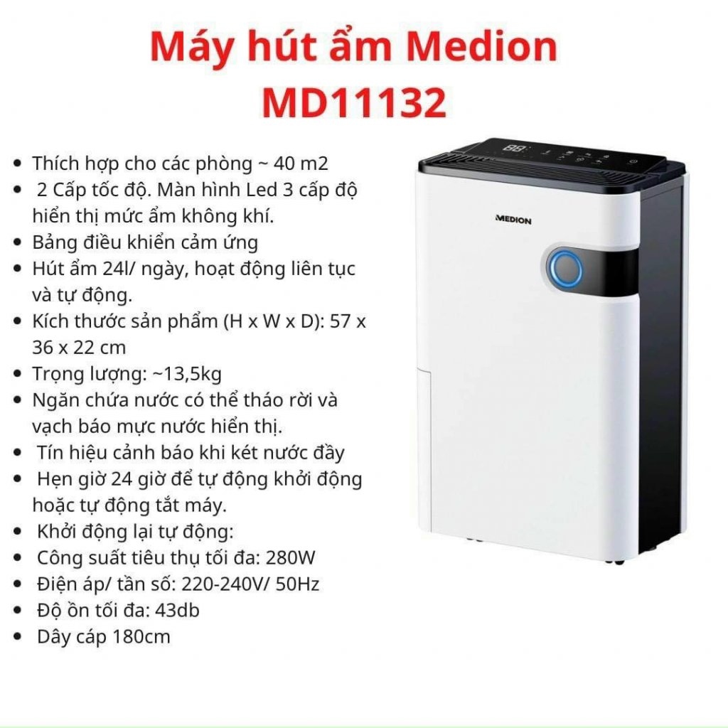 Máy hút ẩm 24 lít:ngày 280W cho phòng 40m2 MEDION MD 11132 – hàng Đức0.jpeg