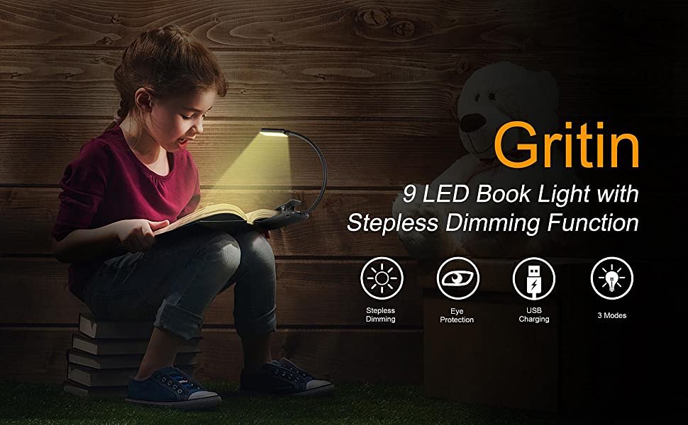 Đèn LED đọc sách sạc pin dạng kẹp Gritin G1330 - hàng Đức19.jpeg