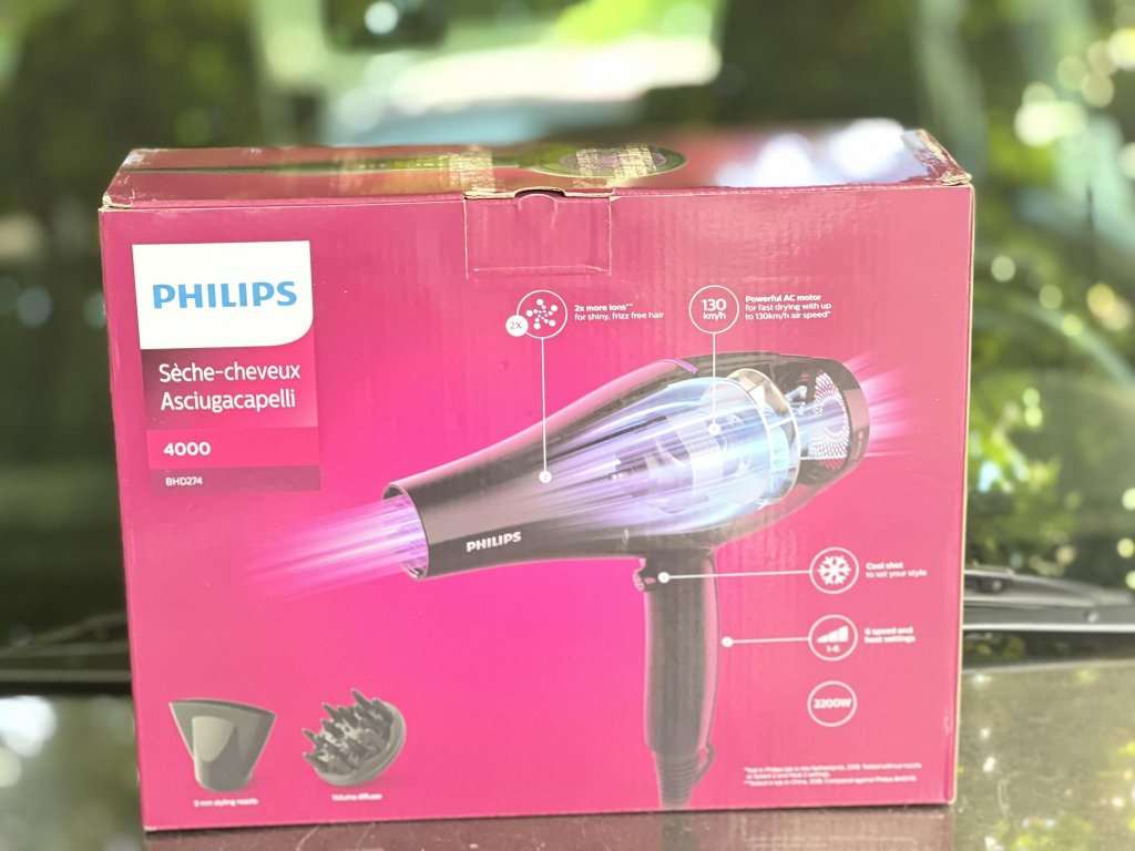 Máy sấy tóc 2200W có gió lạnh và 6 tốc độ Philips BHD274:001.jpeg