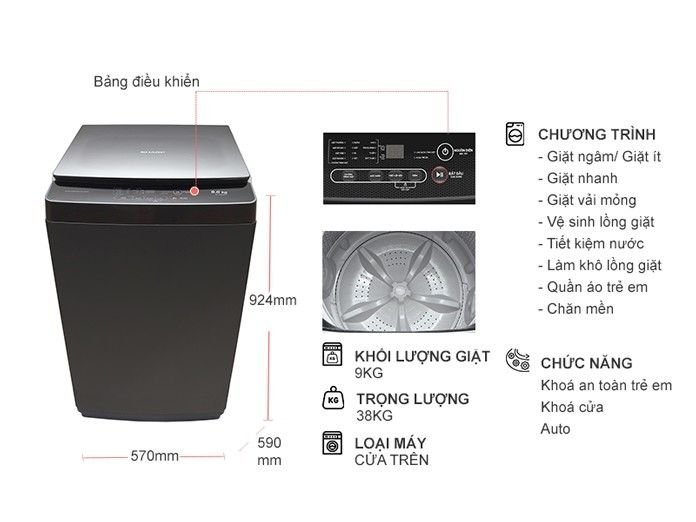 1-Máy giặt cửa trên 9kg Sharp ES-Y90HV-S5.jpeg