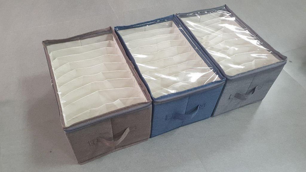Bộ 2 hộp xếp gọn quần áo chia ngăn nắp nhựa PVC vải cao cấp MA House – hàng Việt Nam1.jpeg