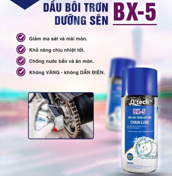 Bình xịt O'tech BX-5 Dầu bôi trơn dưỡng sên (4).JPG.jpg'tech BX-5 Dầu bôi trơn dưỡng sên (4).JPG.jpg