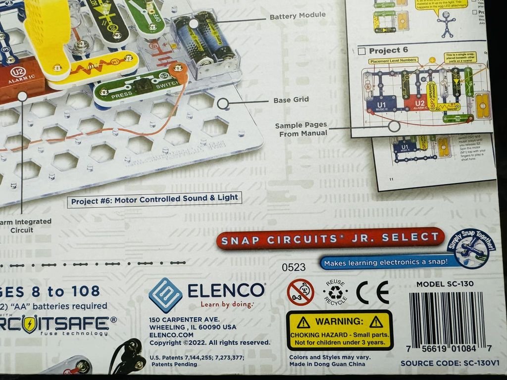 Bộ dụng cụ lắp ráp mạch điện 130 dự án Snap Circuits Jr. Select SC-13010.jpeg