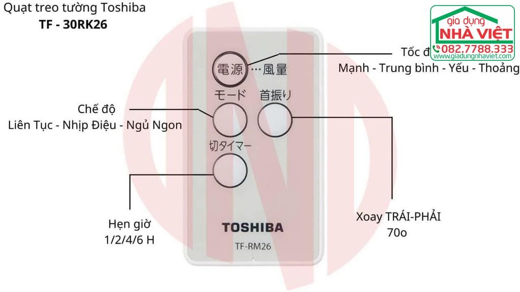 Quạt treo tường có điều khiển từ xa Toshiba TF-30RK26 - nội địa Nhật Bản9.jpeg