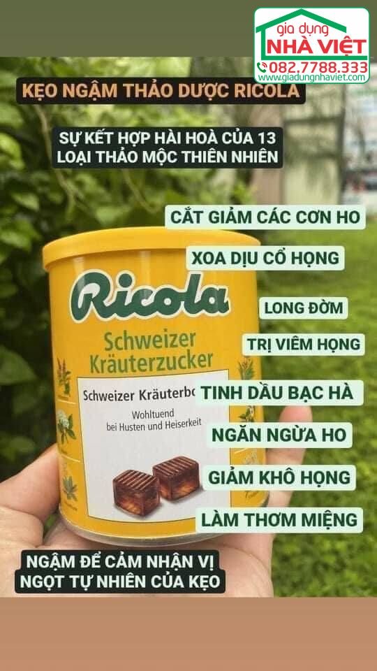 Hộp 250gram kẹo ngậm thảo dược giảm ho Ricola - Sản xuất tại Thuỵ Sĩ6.jpg