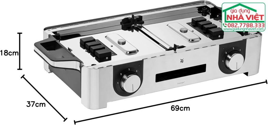 Bếp nướng điện ngoài trời 2 vùng nấu 2400W WMF Lono Master 4152800112.jpg