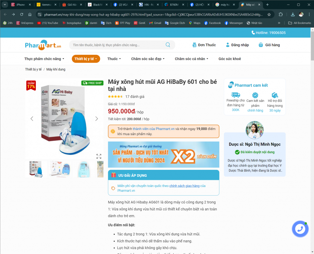 Máy xông hút mũi AG HiBaBy 601 chính hãng cho bé tại nhà - Pharmart.vn - Google Chrome 9_21_20...png