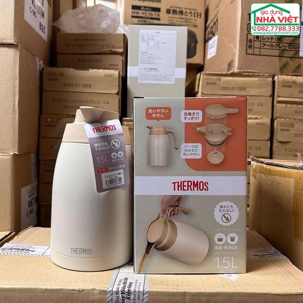 Bình giữ nhiệt chân không để bàn bằng thép không gỉ 1.5L Thermos TTB-150120.jpeg