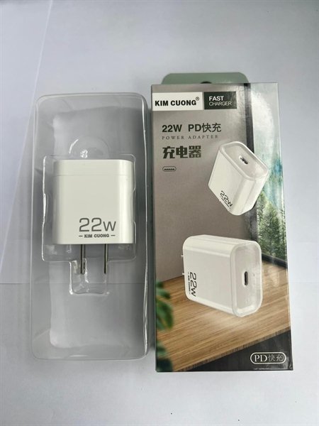 Củ sạc nhanh hãng Kim Cương, công suất 22w, đầy đủ box..jpeg