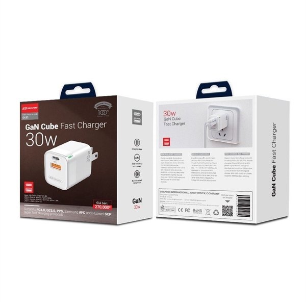 Củ sạc nhanh 30w Drapow GA32 có 2 cổng sạc nhanh.jpeg
