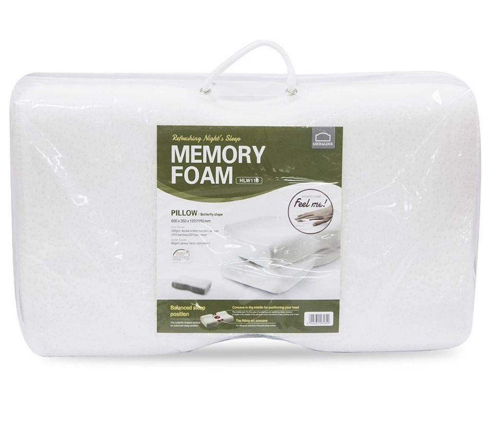 Gối Memory Foam 2 đầu thấp cao tốt cho đau cổ vai gáy LocknLock HLW1138.jpg