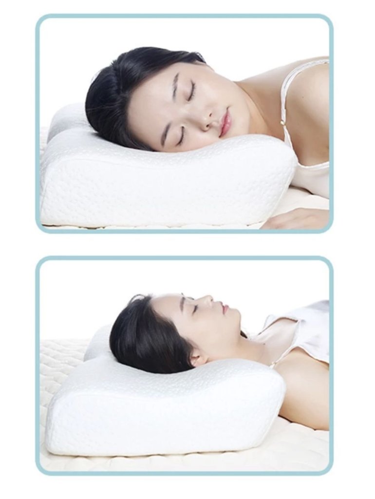 Gối Memory Foam 2 đầu thấp cao tốt cho đau cổ vai gáy LocknLock HLW1136.jpg