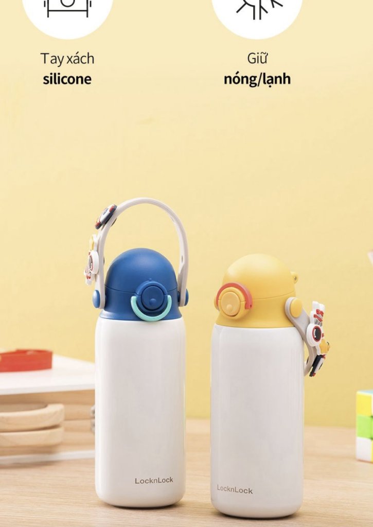 Bình giữ nhiệt có quai xách và trang trí ngộ nghĩnh 350ml LocknLock LHC32837.jpg