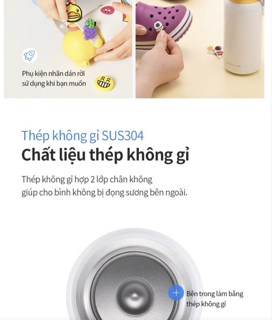 Bình giữ nhiệt có quai xách và trang trí ngộ nghĩnh 350ml LocknLock LHC32838.jpg
