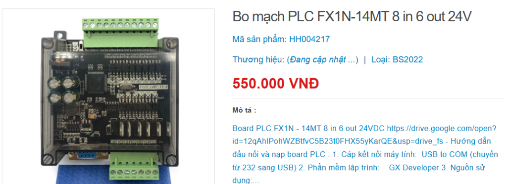 Bo mạch PLC FX1N-14MT 8 in 6 out 24V.PNG