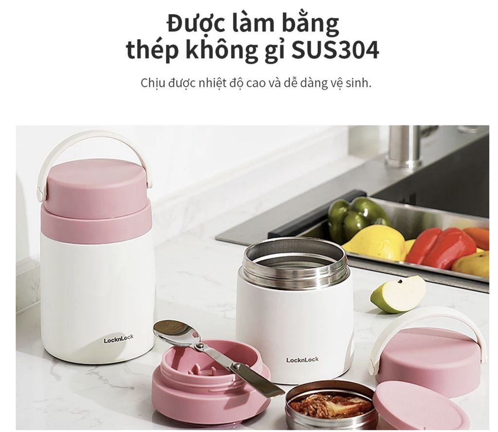 Hộp ủ cháo giữ nhiệt mang đi có quai xách 700ml LocknLock LHC804218.jpg