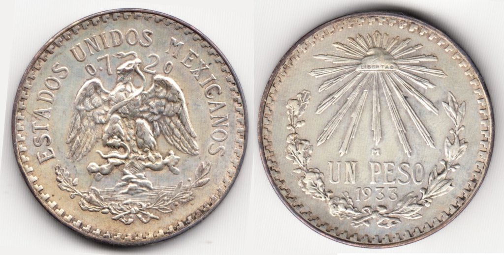 1 Peso Mexico 1933 0.720 Silver.jpg