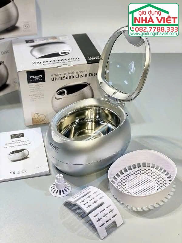 Máy làm sạch trang sức bằng sóng siêu âm 50W CASO UltraSonicClean Disc 15107.jpg