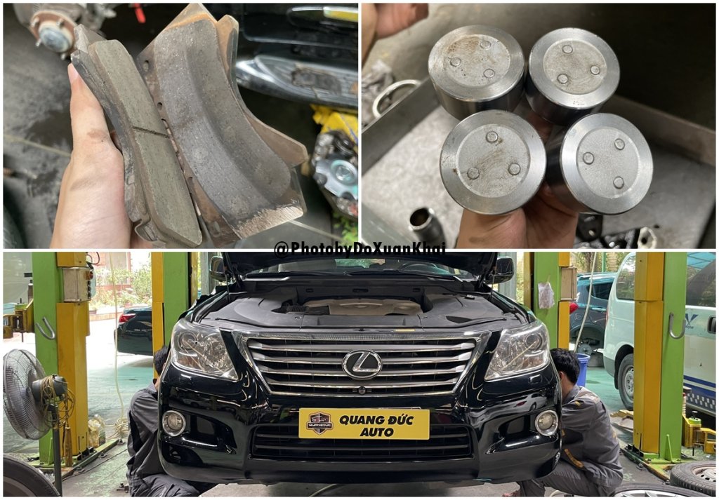 Lexus LX570 bảo dưỡng thay má phanh, piston khaiphuchoi (1).jpg