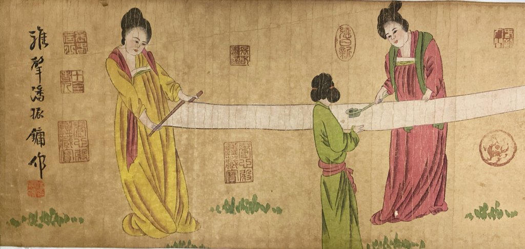 TRANH MẪU TỬ GIÁO HUẤN NHÀ MINH-Painting of Mother and Child Teaching, Ming Dynasty-明代母子教学图- (2).jpg