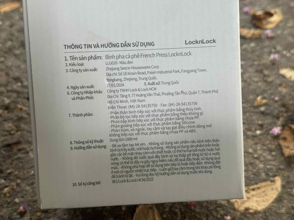 Bình pha trà cà phê 1000ml French Press LocknLock LLg0202.jpeg