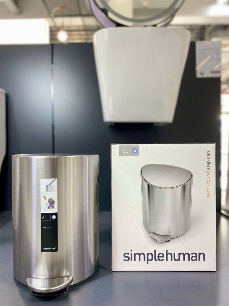 Thùng rác bán nguyệt 6L Simplehuman CW1834CB11.jpg