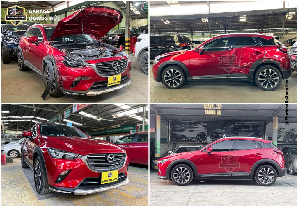 MAZDA CX3 ĐỎ - TAI NẠN ĐẦU, HÔNG XE, CỬA SAU LÁI QUANGDUCAUTO Khải Phục hồi (1).jpg